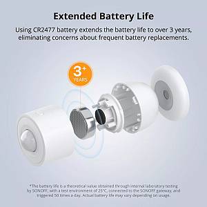 SONOFF smart ανιχνευτής κίνησης SNZB-03P, ZigBee, μπαταρίας, λευκός SNZB-03P