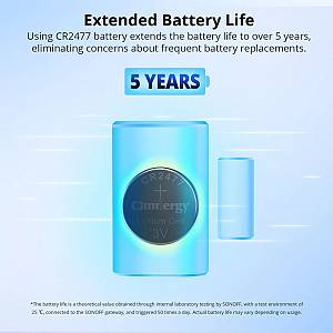 SONOFF smart μαγνητική παγίδα SNZB-04P, ZigBee, μπαταρίας, λευκή SNZB-04P