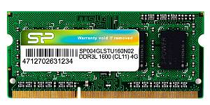 SILICON POWER Μνήμη DDR3L SODimm , 4GB, 1600MHz, PC3L-12800, CL11, 1.35v SP004GLSTU160N02