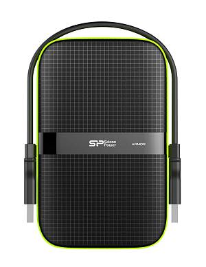 SILICON POWER εξωτερικός HDD Armor A60, 1TB, USB 3.2, πράσινος SP010TBPHDA60S3K