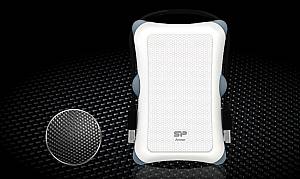 SILICON POWER εξωτερικός HDD Armor A30, 2TB, USB 3.2, λευκός SP020TBPHDA30S3W
