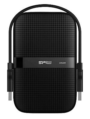 SILICON POWER εξωτερικός HDD Armor A60, 2TB, USB 3.2, μαύρος SP020TBPHDA60S3A