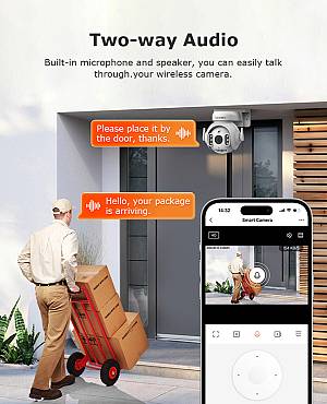 SECTEC smart κάμερα ST-515C-3MTY, 3MP, WiFi, SD, PTZ, IP65 ST-515C-3MTY