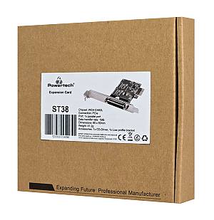 POWERTECH κάρτα επέκτασης PCIe σε 1x parallel ST38, 1MB, 85x60mm ST38