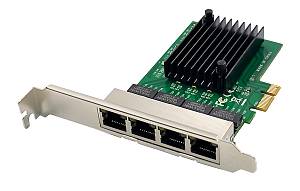 POWERTECH κάρτα επέκτασης PCIe σε 4x RJ45 GbE ST708, RTL8111F & ASM1184 ST708