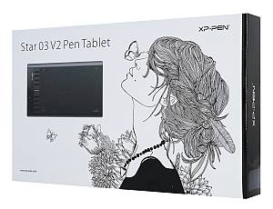 XP-PEN ταμπλέτα σχεδίασης με γραφίδα Star 03 V2, 228.8x152.6mm, μαύρο STAR03-B