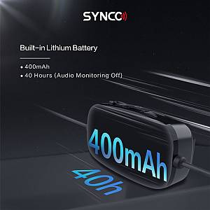 SYNCO μικρόφωνο Lav-S6M2, clip-on, omnidirectional, 3.5mm, 400mAh, μαύρο SY-S6M2