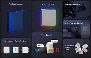 SONOFF smart διακόπτης T5-1C-86 με LED φωτισμό, μονός, Wi-Fi, λευκός T5-1C-86