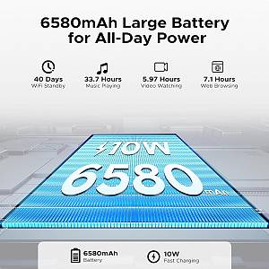 DOOGEE tablet Tab A9, 10.1, 3/64GB, Android 15, 6580mAh, γκρι TABA9-GR