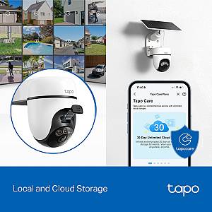 TP-LINK smart ηλιακή κάμερα Tapo C610 KIT, 2K/3MP, WiFi, PTZ, SD, IP65, EU/1.0 TAPO-C610KIT