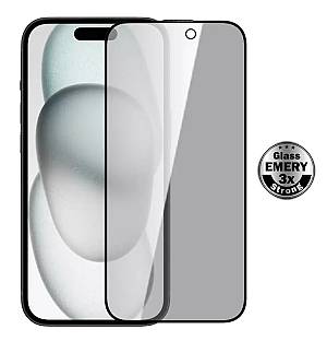 POWERTECH tempered glass Emery Private 5D TGC-0770 για iPhone 15 Pro, full glue TGC-0770