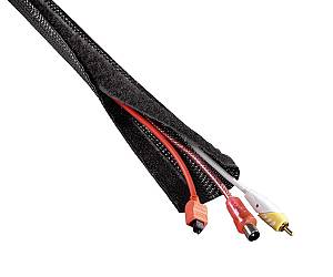 POWERTECH δεματικό καλωδίων τύπου Flex Wrap TIES-001, 1.8m, μαύρο TIES-001