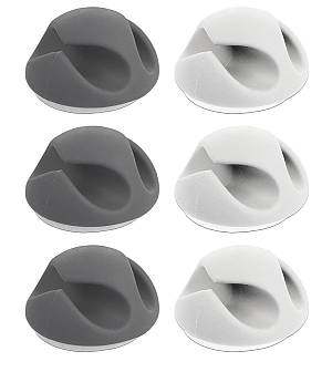 POWERTECH Οργανωτής καλωδίων σιλικόνης TIES-010, 2 καλωδίων, 6τμχ TIES-010