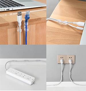 POWERTECH οργανωτής καλωδίων TIES-031, 3.3x1.3x1.2cm, διαφανές, 12τμχ TIES-031