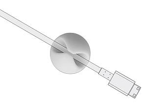 POWERTECH οργανωτές καλωδίων TIES-074, 1 θέση, Φ5mm, λευκό, 10τμχ TIES-074