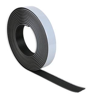 POWERTECH αυτοκόλλητη ταινία τύπου dual lock χριτς χρατς TIES-078, 25mm, 2.5m, μαύρη TIES-078