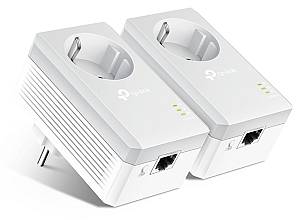 TP-LINK AV600 Passthrough Powerline Starter Kit TL-PA4010P, Ver. 4.0 TL-PA4010P-KIT