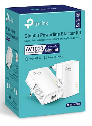 TP-LINK Powerline Starter Kit TL-PA7017, AV1000 Gigabit, Ver. 4.0 TL-PA7017-KIT