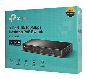 TP-LINK desktop switch TL-SF1008LP, 8-Port 10/100Mbps, 4x PoE, Ver. 2.0 TL-SF1008LP
