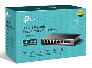 TP-LINK Easy Smart Switch TL-SG108PE, 8-Port Gbit, 4-Port PoE, Ver. 5.0 TL-SG108PE