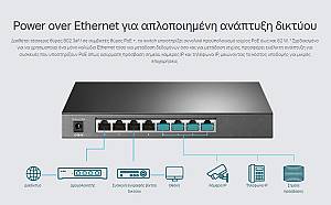 TP-LINK JetStream switch TL-SG2008P, 8-Port Gigabit, 4x PoE+, Ver. 3.0 TL-SG2008P