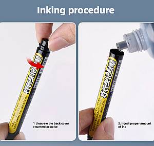 Ανεξίτηλος μαρκαδόρος σημαδέματος TOOL-0099 με μακριά μύτη, 45mm, μπλε, 2τμχ TOOL-0099