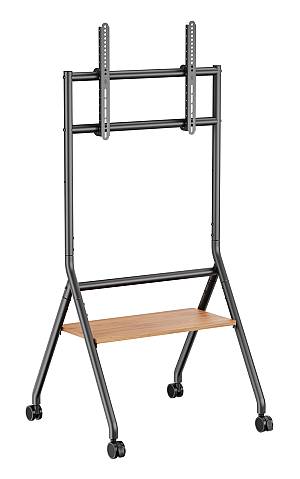 BRATECK βάση τηλεόρασης δαπέδου TTF13E-46FW, 37-86, έως 80kg, με ράφι & ροδάκια TTF13E-46FW