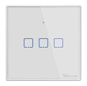 SONOFF smart διακόπτης ΤΧ-T2EU3C, αφής, Wi-Fi, τριπλός, λευκός TX-T2EU3C