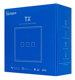 SONOFF smart διακόπτης ΤΧ-T2EU3C, αφής, Wi-Fi, τριπλός, λευκός TX-T2EU3C