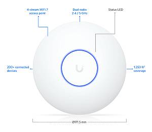UBIQUITI Access Point UniFi U7 Lite, WiFi 7, Dual band, PoE U7-LITE