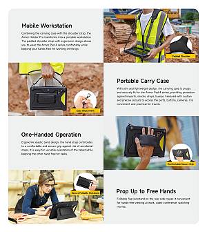 ULEFONE θήκη προστασίας & μεταφοράς UAS07 για tablet Armor Pad 4 series, μαύρη UAS07