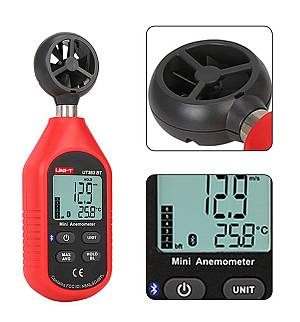 UNI-T ψηφιακό ανεμόμετρο UT363BT, 0-30m/s, Bluetooth UT363BT