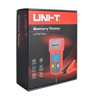 UNI-T tester μπαταρίας αυτοκινήτων UT675A με κροκοδειλάκια & εκτυπωτή UT675A