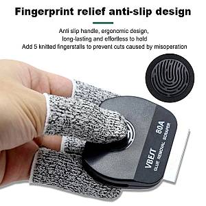 BEST εργαλείο αφαίρεσης κόλλας VBST-80B με 9x λεπίδες & 5x finger sleeves, για επισκευές κινητών VBST-80B