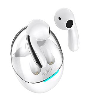 CELEBRAT earphones με θήκη φόρτισης W51, True Wireless, Φ13mm, λευκά W51-WH
