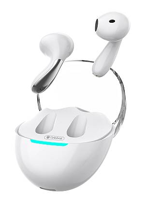 CELEBRAT earphones με θήκη φόρτισης W51, True Wireless, Φ13mm, λευκά W51-WH