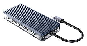 ORICO docking station WB-11P, 11 θυρών, USB-C σύνδεση, 100W PD, 4K, γκρι WB-11P-GY-BP
