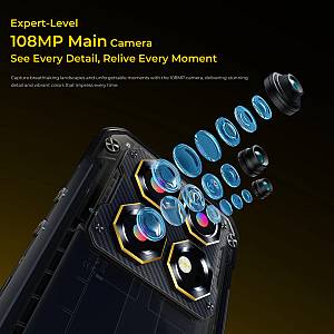 OUKITEL smartphone WP60, 7.2, 8/256GB, 5G, 10000mAh, IP68/IP69K/MIL-STD-810H, κίτρινο WP60-YL