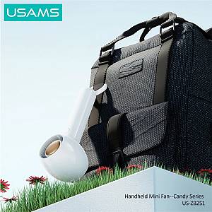 USAMS φορητός ανεμιστήρας US-ZB251 με 2 ταχύτητες, 1200mAh, λευκός ZB251FS01