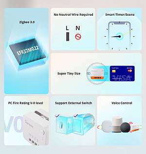 SONOFF smart διακόπτης ZBMINI-L2, 1-gang, ZigBee 3.0, λευκός ZBMINIL2