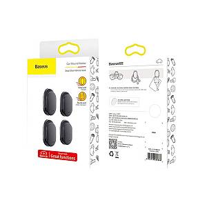 Αυτοκόλλητα Άγκιστρα Οργάνωσης Μικροαντικειμένων Baseus ACGGBK-01 Μαύρο (4 τεμ.)