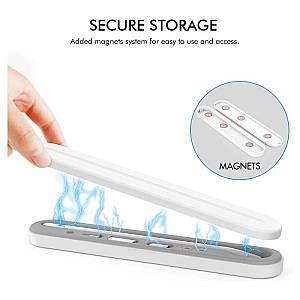 Βάση Στήριξης & Αποθήκευσης Μαγνητική ABS Ahastyle PT121 για Apple Pencil USB C, 1, 2, Pro Λευκό