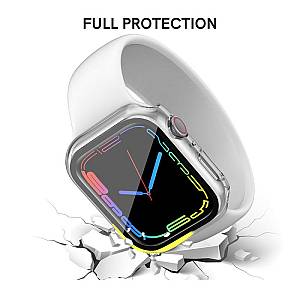 Θήκη PC με Tempered Glass Ahastyle WG65 Premium Apple Watch 7/ 8/ 9 45mm Μαύρο-Διάφανο (2 τεμ.)