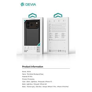 Θήκη TPU & PC Shock Proof Devia Apple iPhone 17 Pro Pino Γκρι