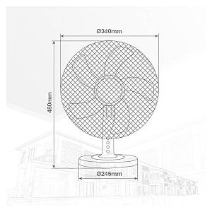 Επιτραπέζιος Ανεμιστήρας Niaros Macomia 35W Λευκό