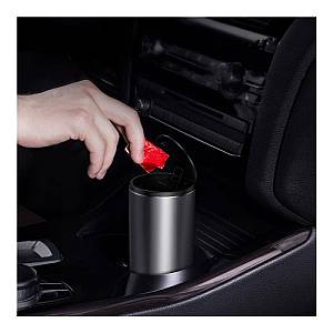 Mini Κάδος Απορριμάτων Αυτοκινήτου Baseus με Καπάκι CRLJT-01 Μαύρο