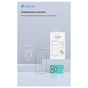 Θήκη TPU & PC Shock Proof Devia Magnetic & Tempered Glass & Camera Cover Apple iPhone 17 Star Pack Διάφανο