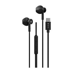 Hands Free Stereo Devia EM113 M2 Metal USB C Smart Μαύρο