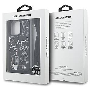 Θήκη Δερμάτινη Karl Lagerfeld Magsafe Apple iPhone 16 Pro Saffiano Crossbody Μαύρο
