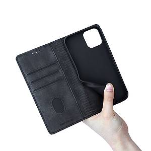 Θήκη Πορτοφόλι Vintage Magnet Wallet Sonique Xiaomi Redmi Note 11 4G / Redmi Note 11S Μαύρο